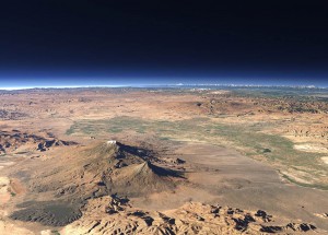 Il Grande Ararat e il Piccolo Ararat fotografati dal satellite